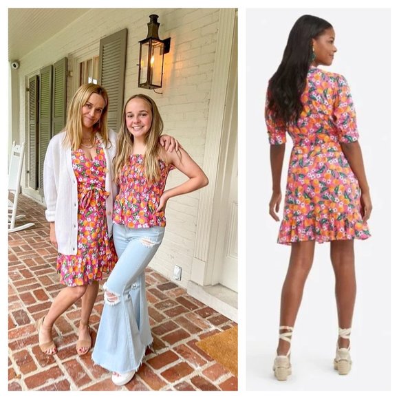 Sz 12 Draper James Wynonna Wrap Dress - Orange Blossom NWOT - Picture 2 of 16